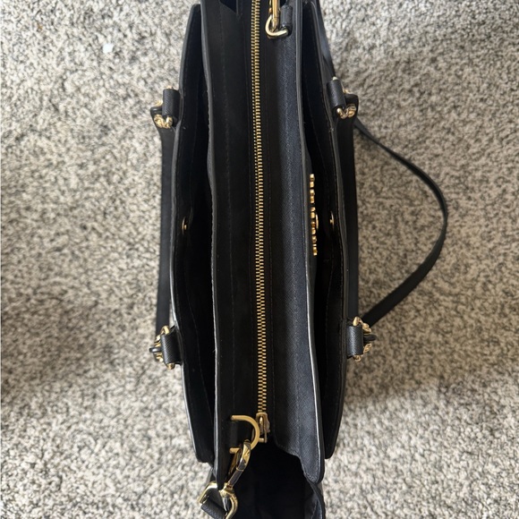 Michael Kors Black Tote Bag with Gold Accents - Picture 5 of 8